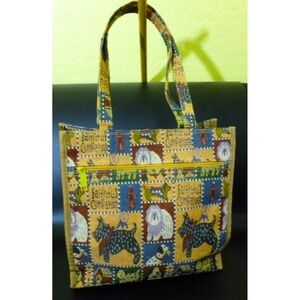 Jade  Tapestry Bag, Faithful Companion Dog Zipper Tote 3 Pockets With Coin Purse